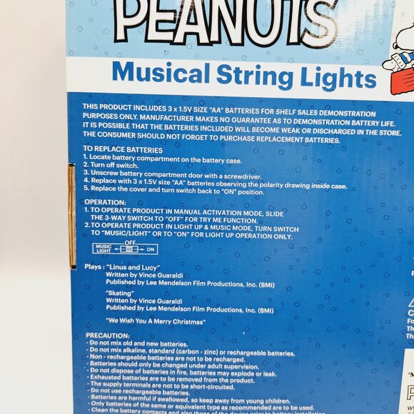 Peanuts Snoopy Winter Holiday Bundle Includes Ornaments & Musical Lights - Picture 13 of 13